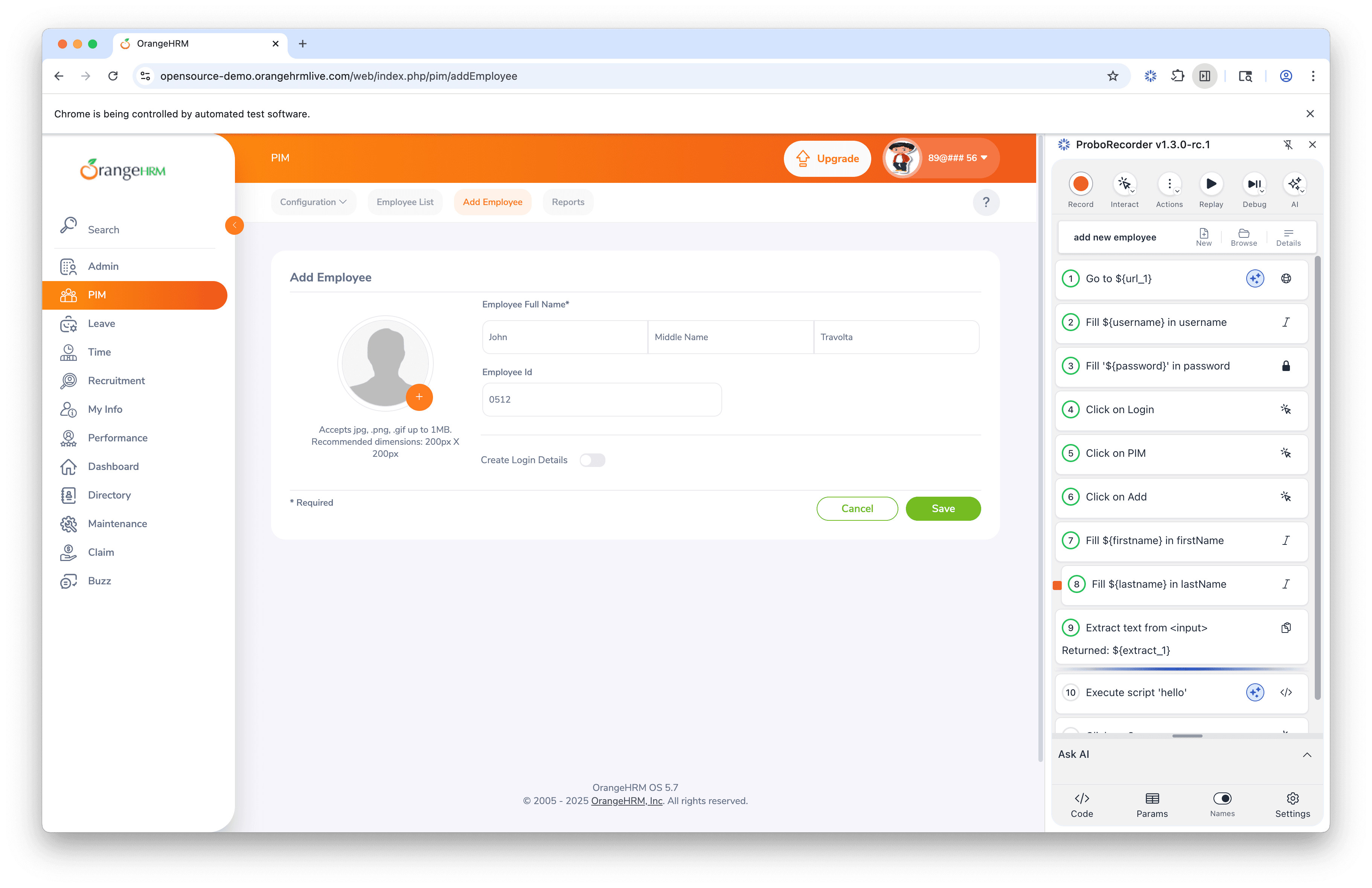 Interaction Recorder
